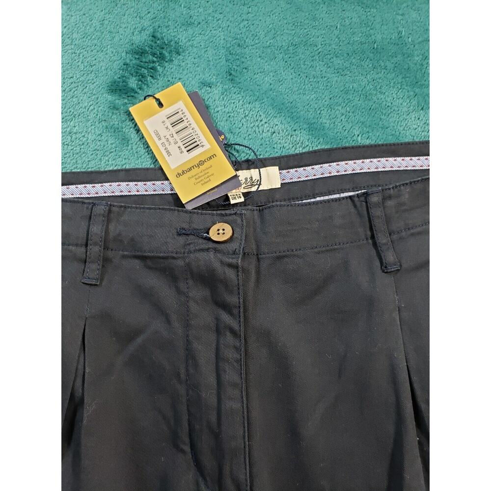 Dubarry Of Ireland Pants Sz 12 Eu 42 Womens Blue Cropped Khaki Chino Twill NWT - Picture 8 of 15